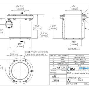 SM6-8 Straight Mixer Kit - Stainless Steel Exhaust Elbow